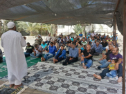 بالصور: خطبة وصلاة الجمعة من خيمة الاعتصام في قرية دهمش